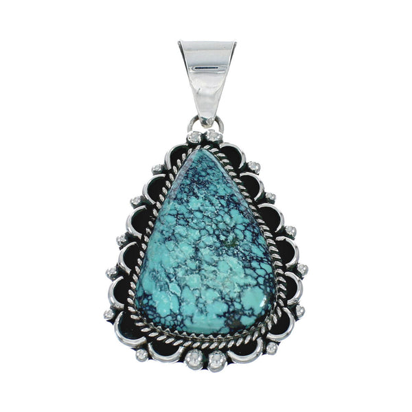 Native American Turquoise Sterling Silver Pendant Jewelry TX10042